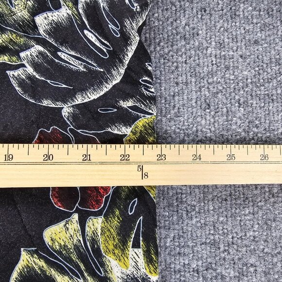 Tori Richard Hawaiian Shirt Mens Large Black Floral Summer Beach 100% Viscose - Picture 4 of 8